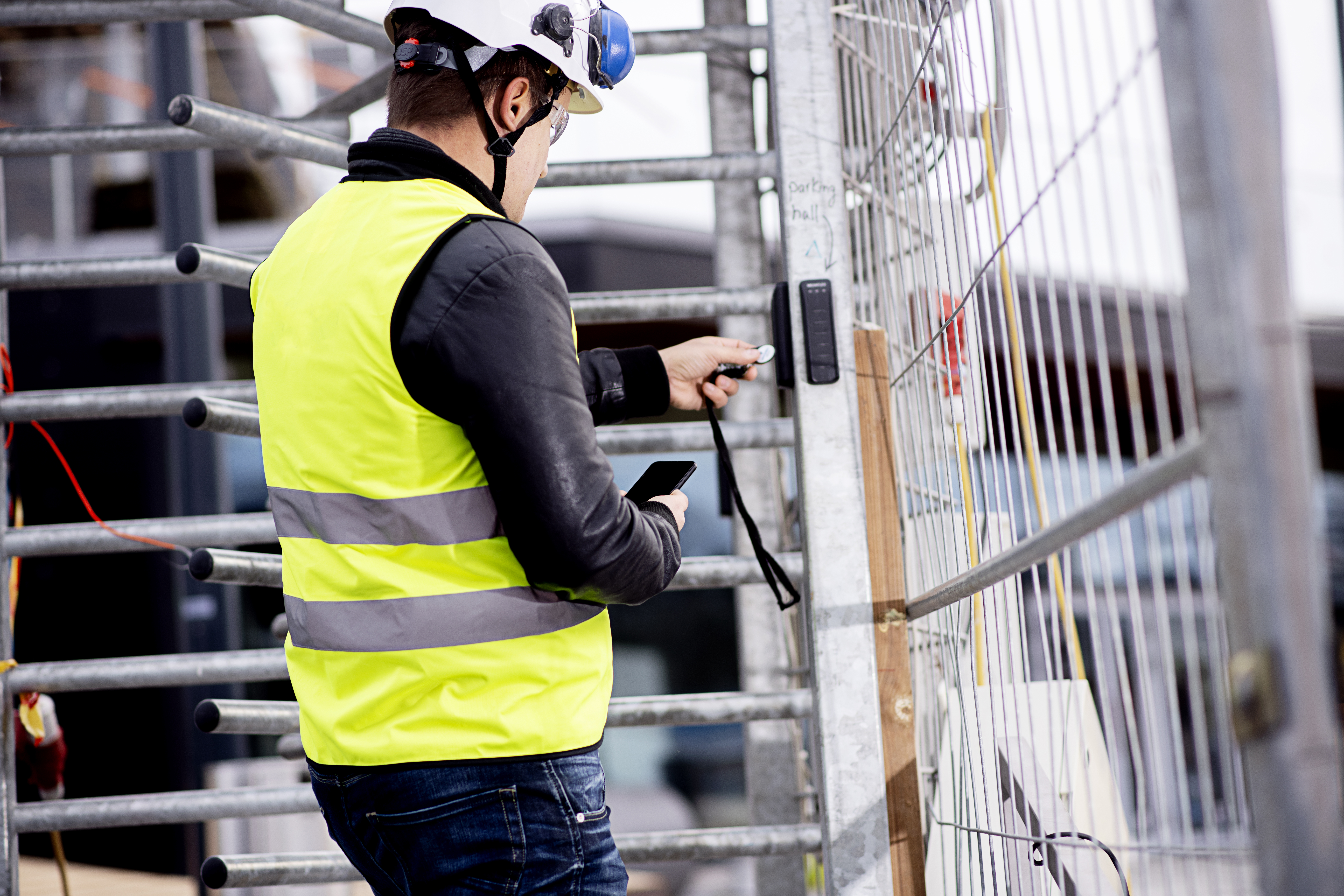 construction man gate
