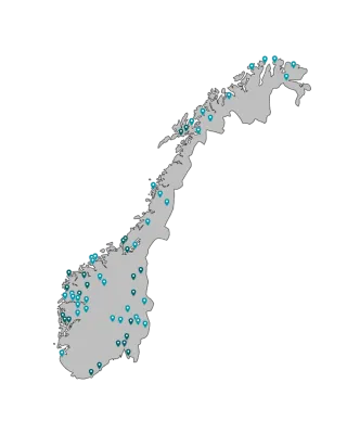 Alle lokasjoner over hele norge