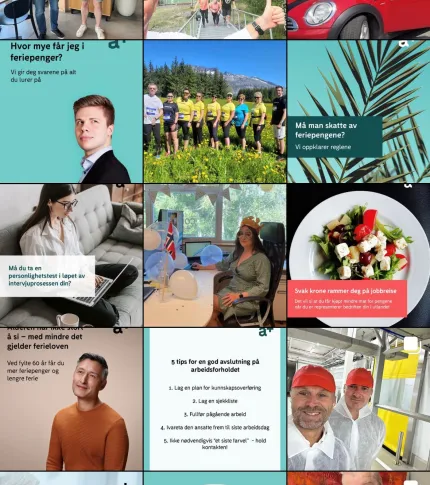 Utsnitt fra Accountors instagramkonto