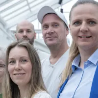 Ansatte ved avdeling sandnessjøen hos Accountor Helgeland. Her står de på rekke og rad